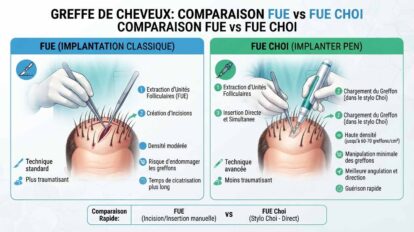 Greffe FUE et CHOI Est-ce le même chirurgien