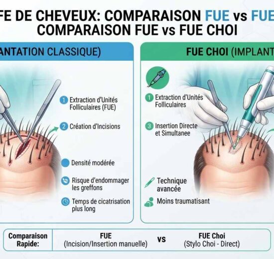 Greffe FUE et CHOI Est-ce le même chirurgien